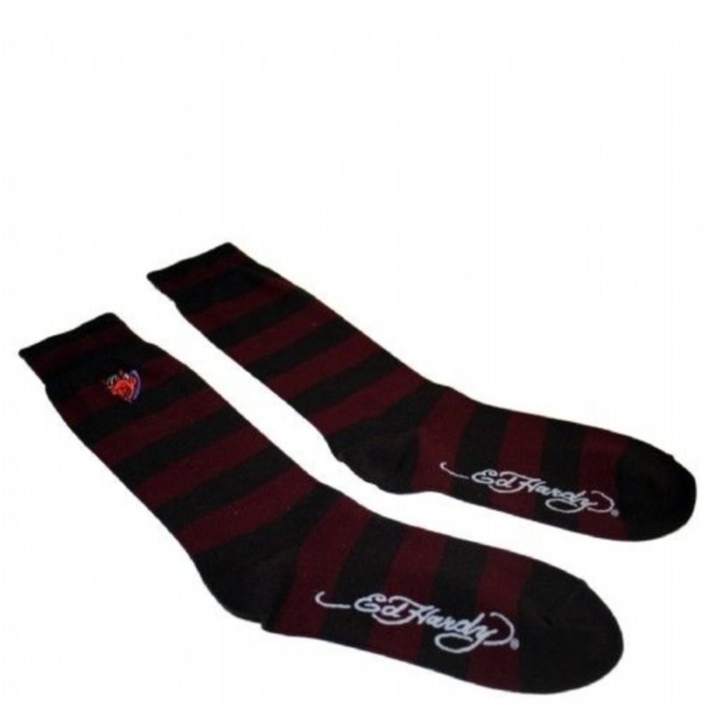 3 Pair NWT Ed Hardy Mens Socks Size 10 - 13 Mixed Designs - Picture 7 of 7